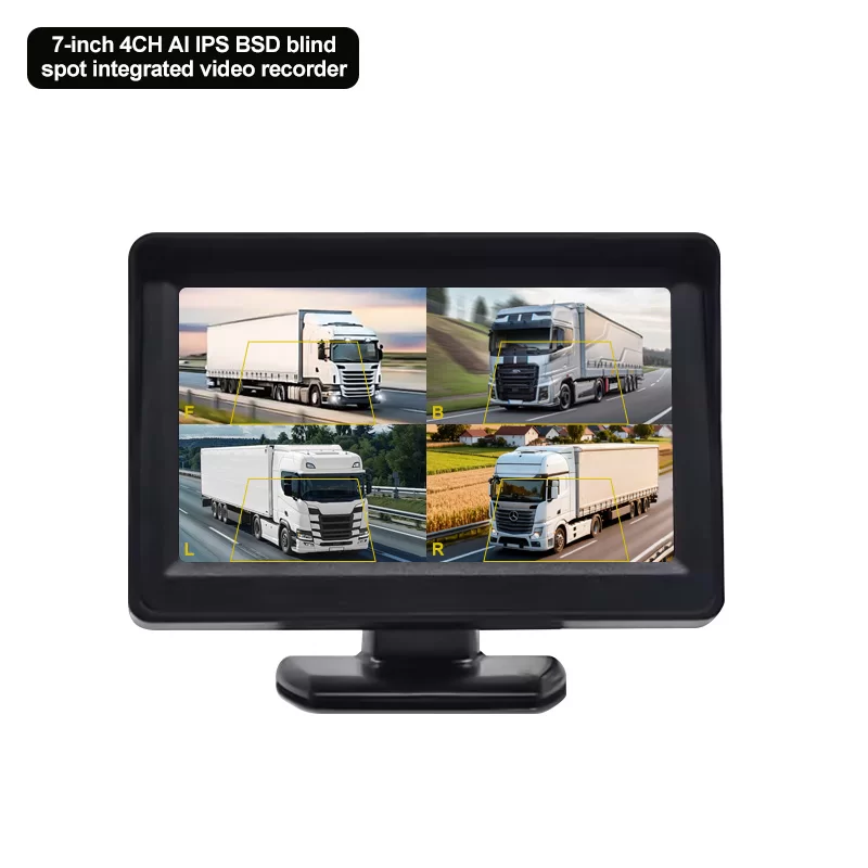 7-дюймовый 4CH Al IPS BSD интегрированный видеорекордер для слепых зон