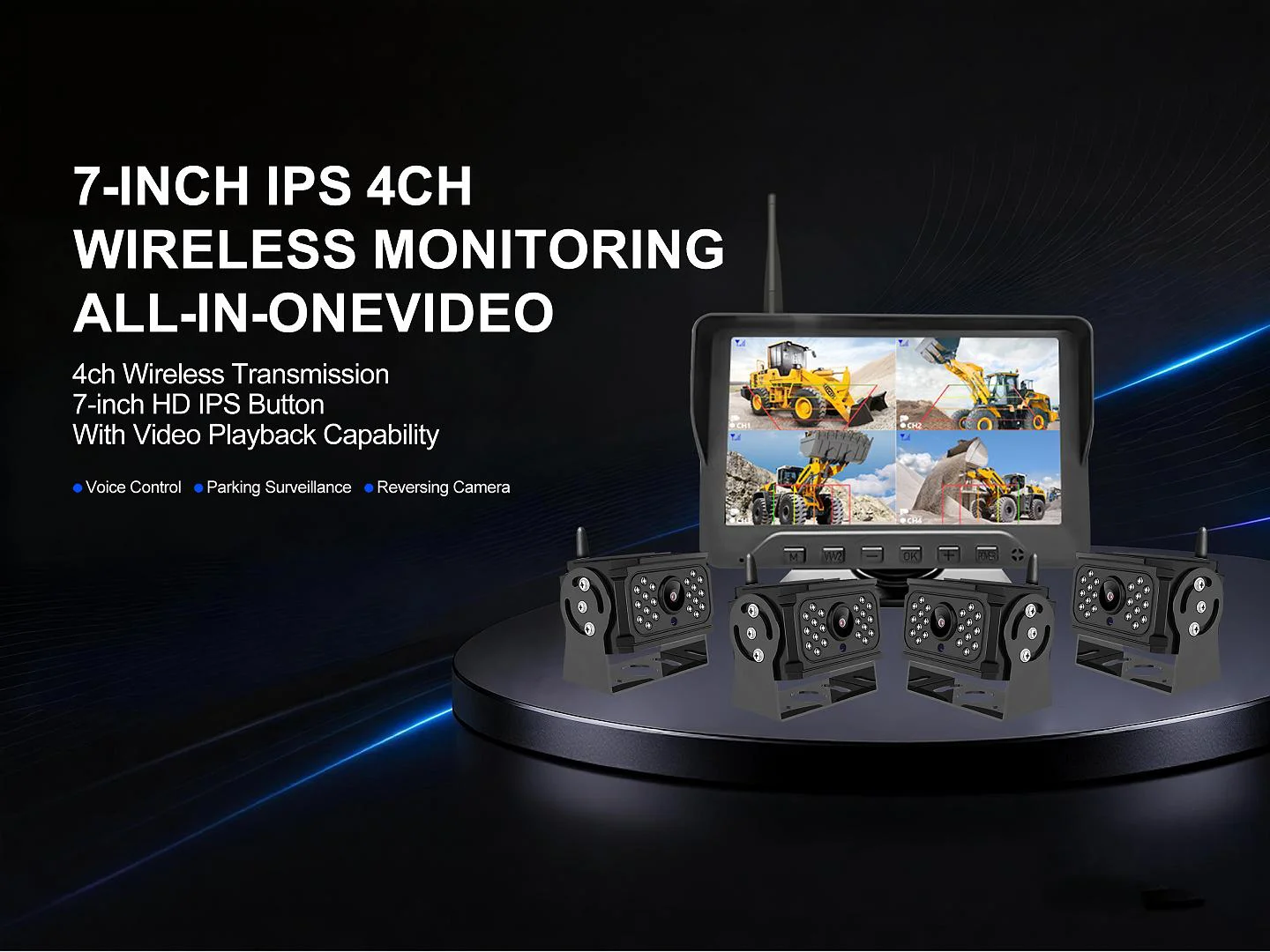 7-INCH IPS 4CH WIRELESS MONITORING ALL-IN-ONEVIDEO